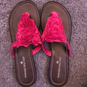 Pink Flip Flop Sandals, Size 7